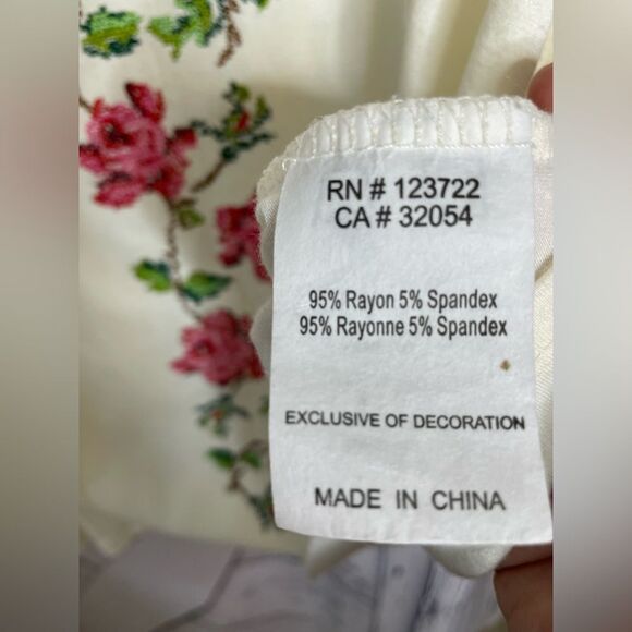 Anthropologie One September Embroidered Boho Peasant Blouse M - Picture 6 of 7